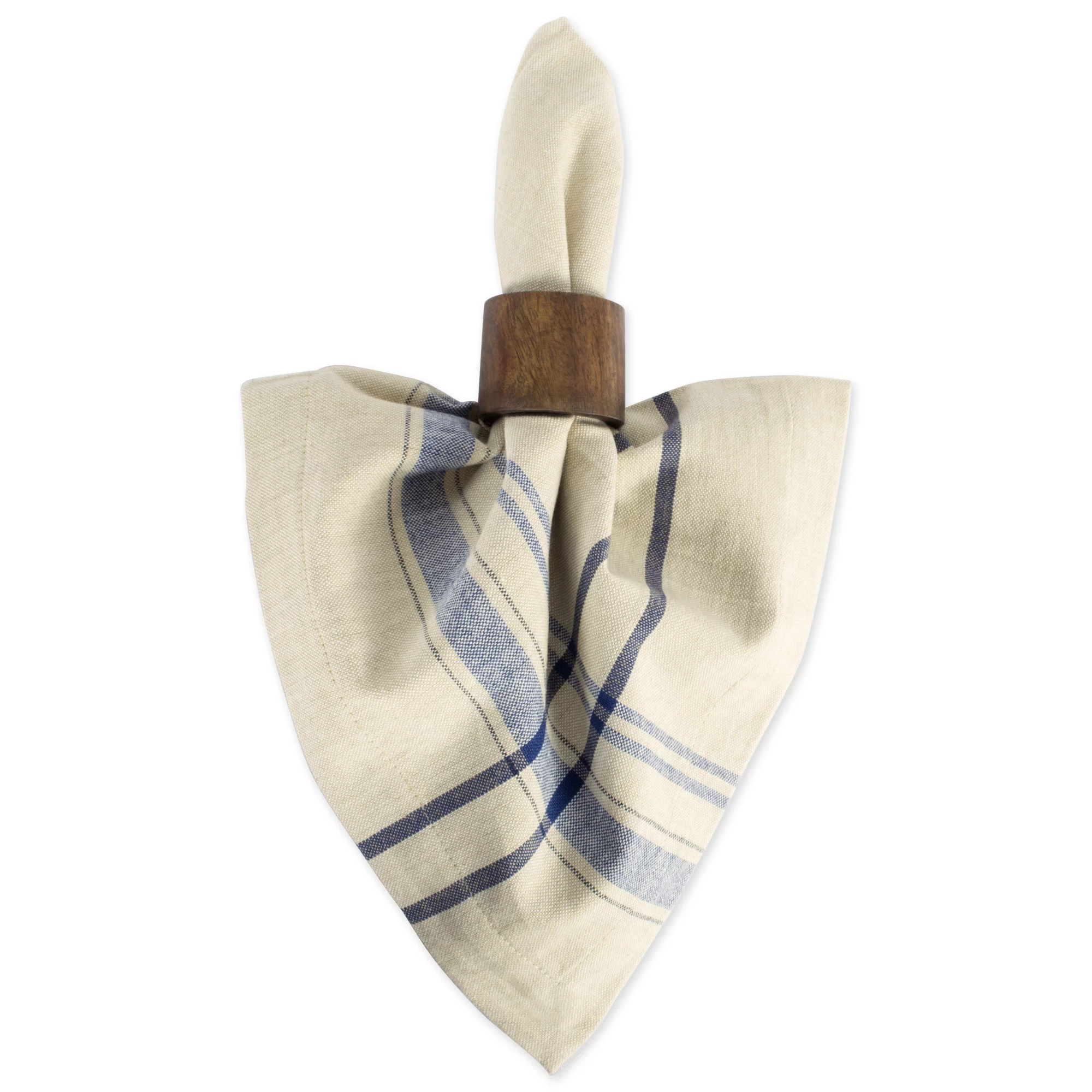 CC Home Furnishings Set of 6 Nautical Blue French Striped Napkins 20