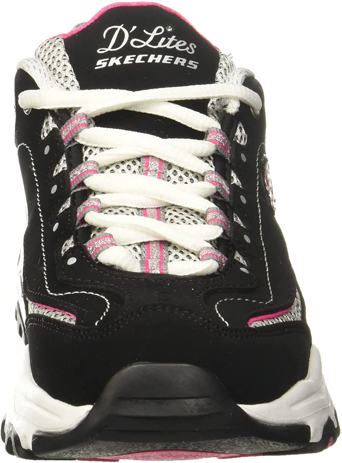 Skechers Women's DLites Interlude Sneaker Black/Pink 6 M US
