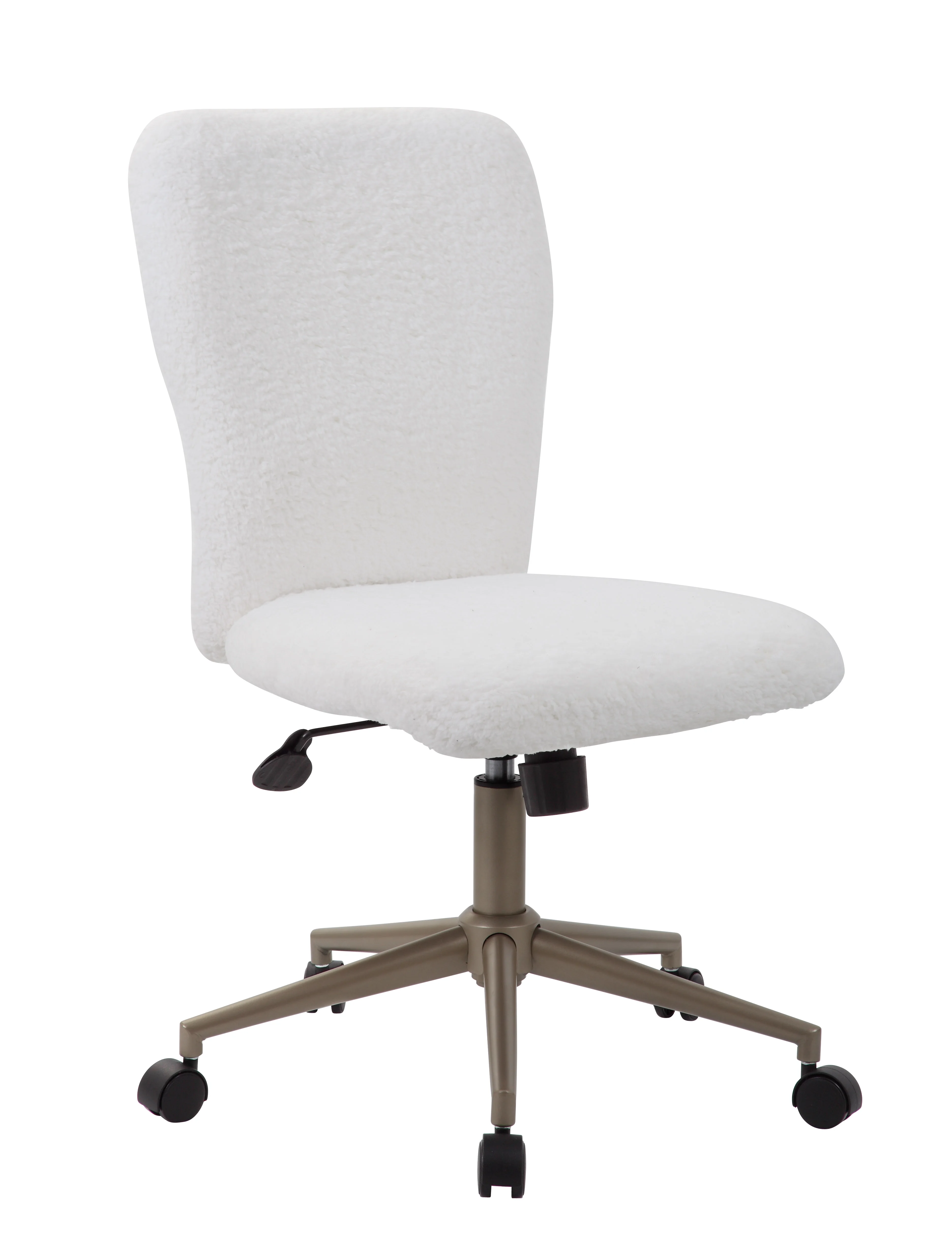 Boss Office & Home The EX-traordinary Adjustable Desk Chair, Furry Faux Fur Cream