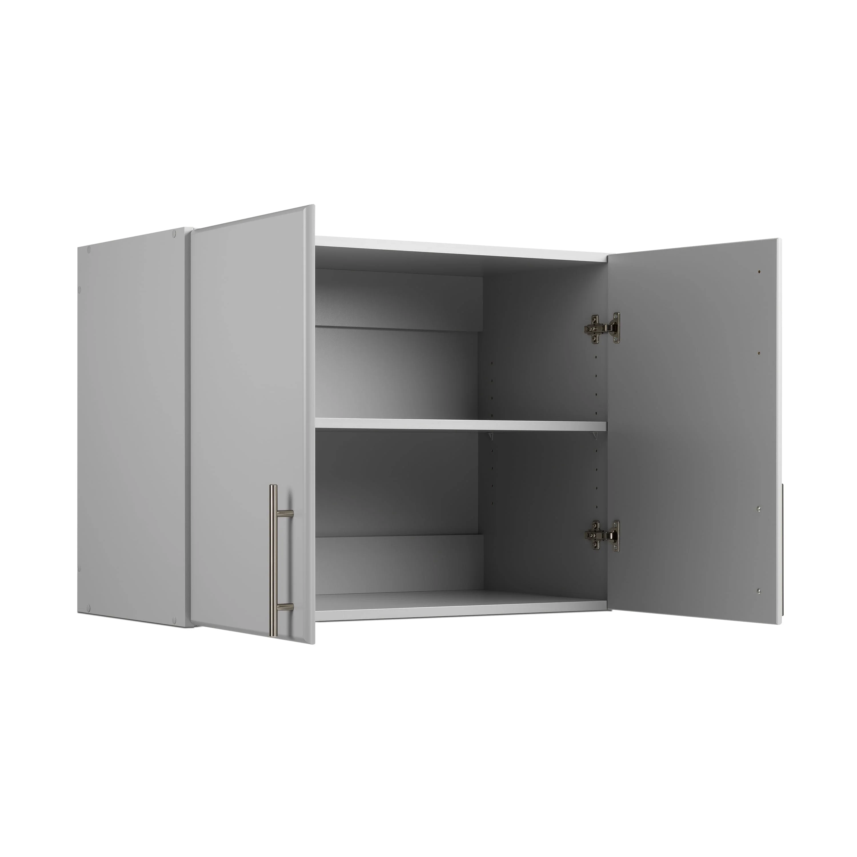 Prepac Light Gray Cabinet: Elite Wall Cabinet, GEW-3224 Garage Cabinet with Storage Shelf, Stackable 16