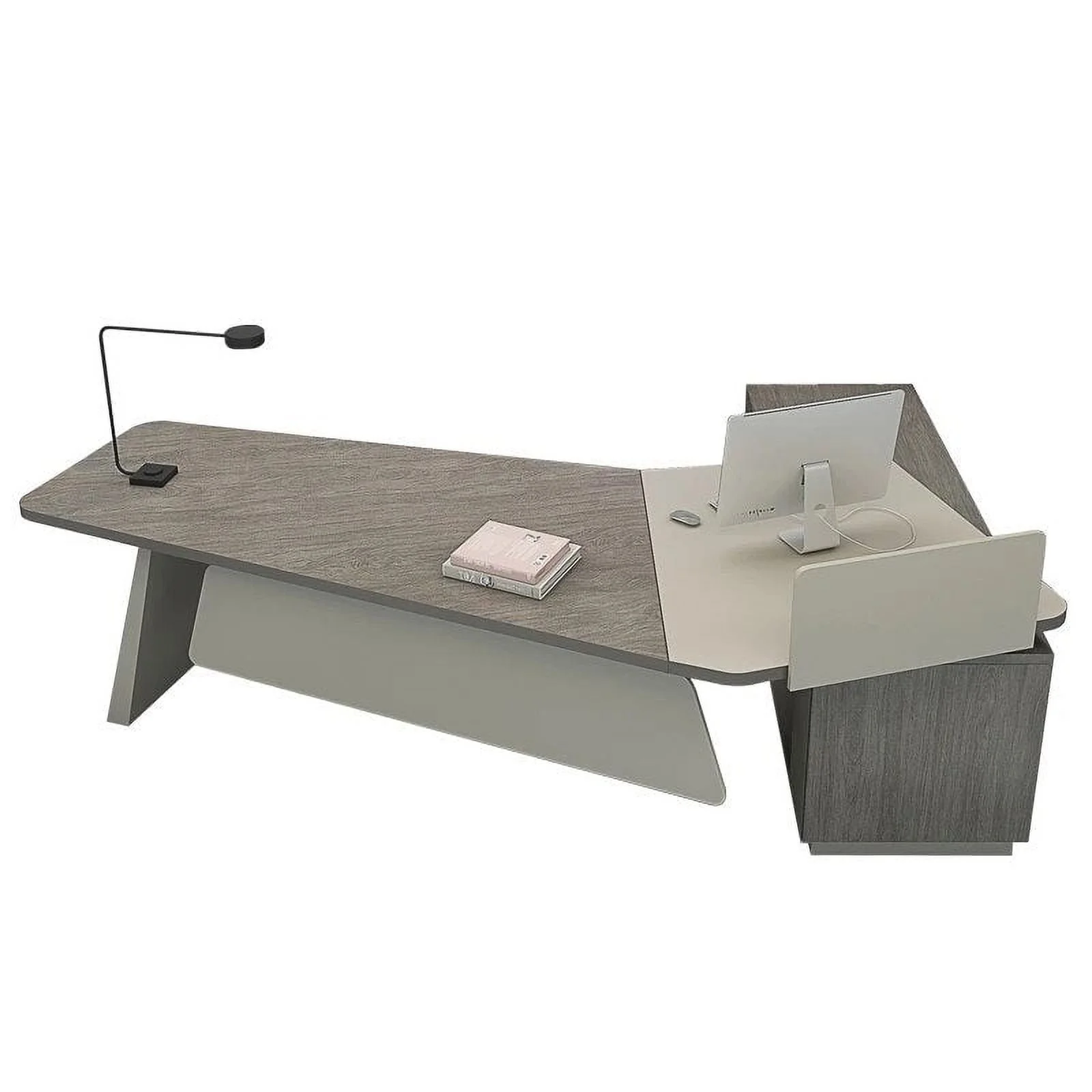 Customized office desk, fashionable and creative boss desk and chair combination, complete set of bookcases, simple and modern