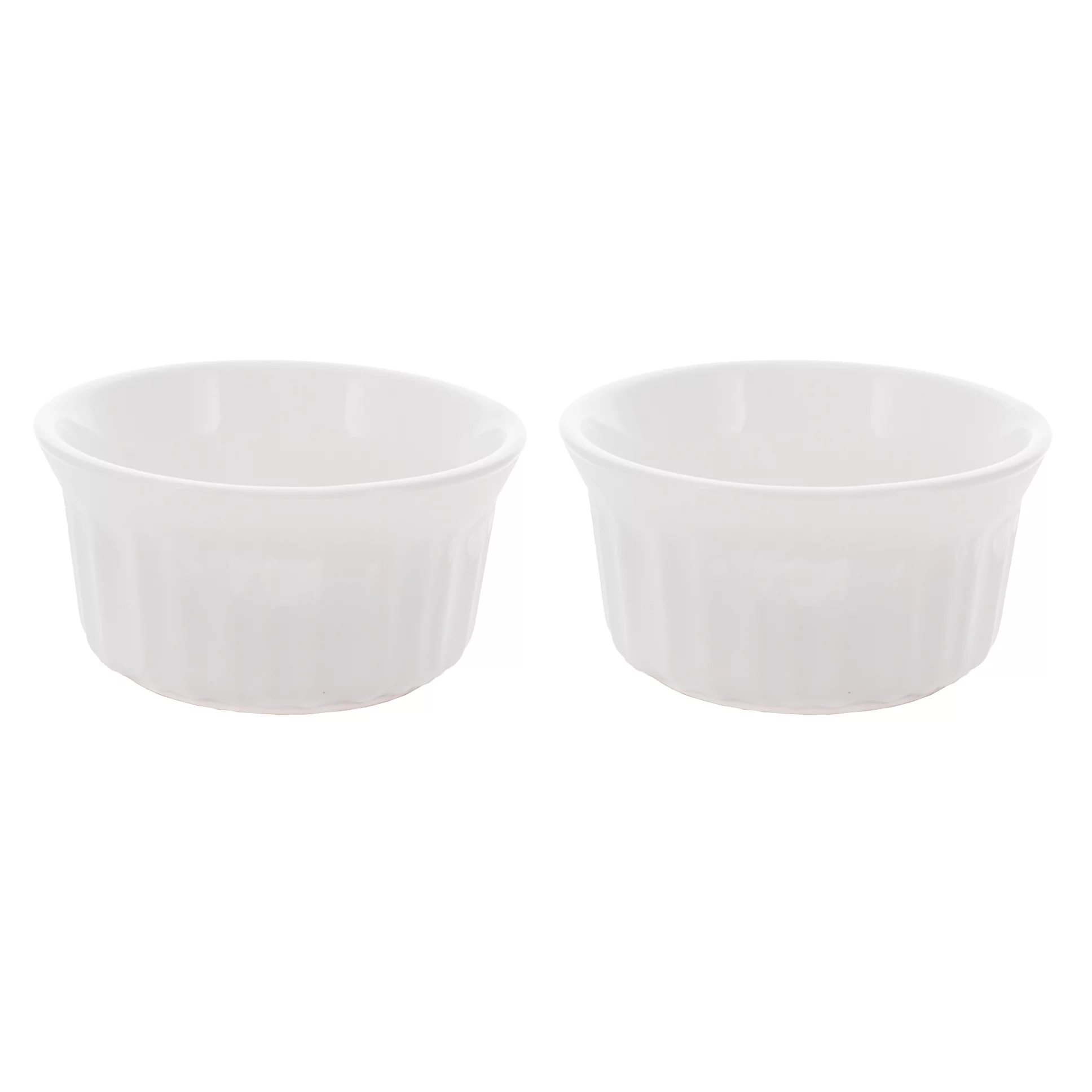 Corningware RS4 4oz/118mL Round French White Ramekins Bowl (2-Pack)