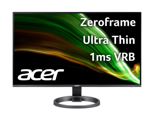 Acer 23.8” Full HD 1920 x 1080 IPS Zero Frame Home Office Computer Monitor - 178° Wide View Angle - 16.7M - NTSC 72% Color Gamut - Low Blue Light - Tilt Compatible - VGA HDMI DVI R240HY bidx