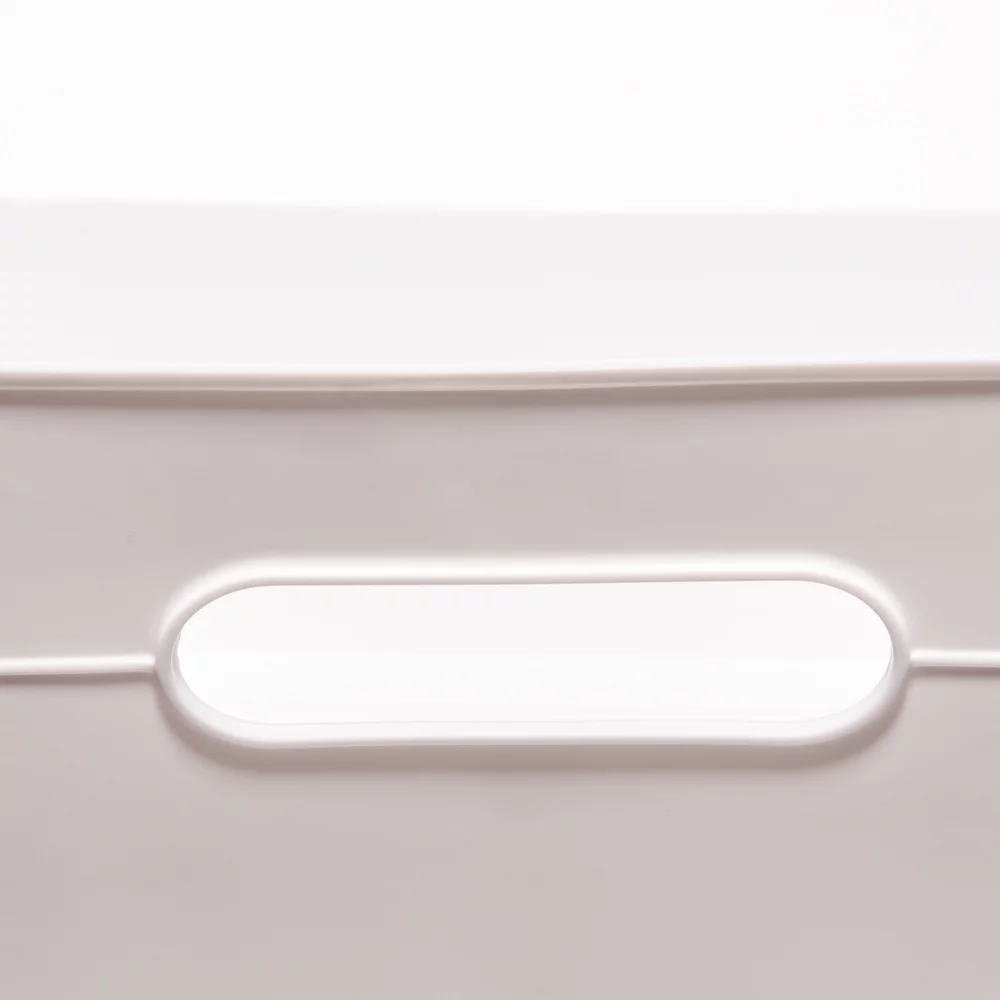 Mainstays Flexible Plastic Closet Bin, White, 4 pack
