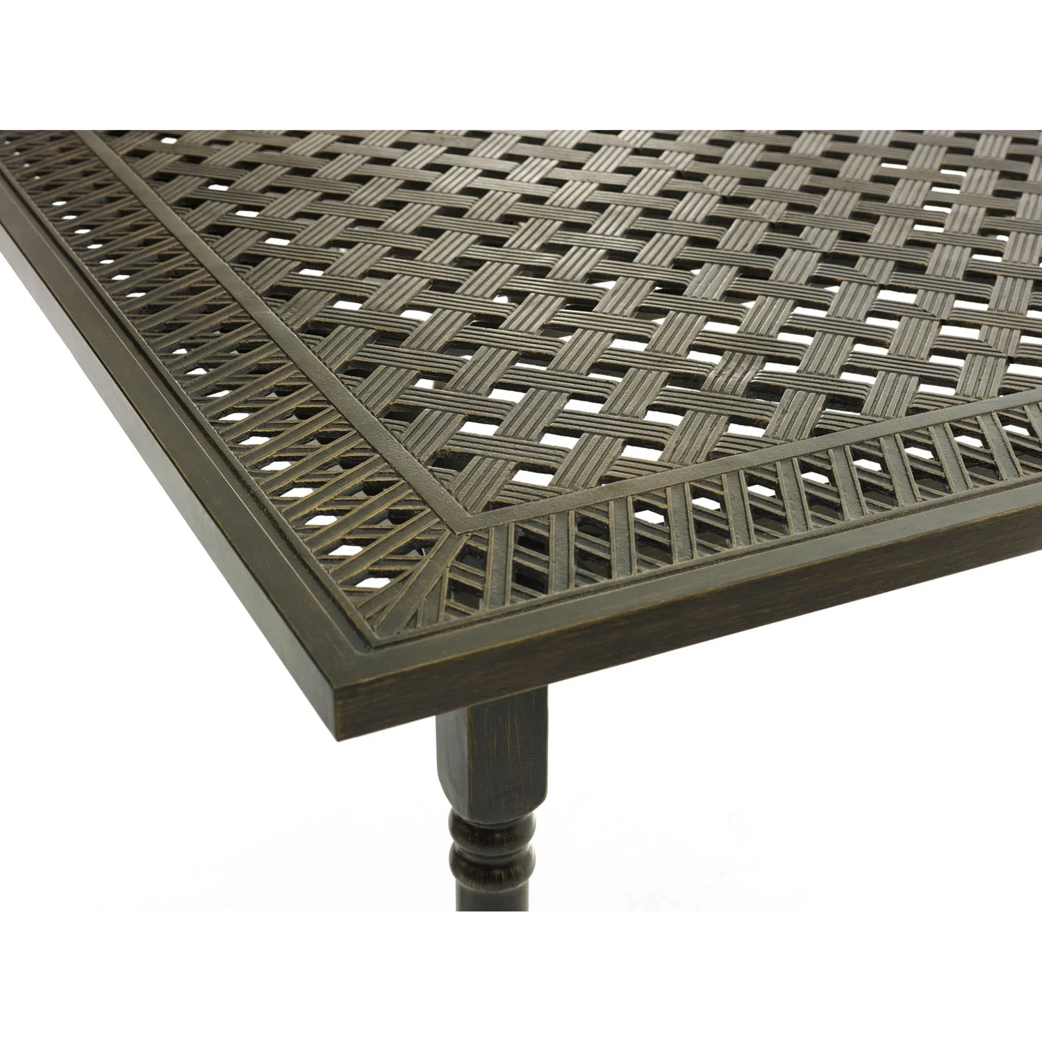 Hanover Brigantine 9-Piece Dining Set with an Expandable Cast-Top Dining Table and 8 Sling Swivel Rockers