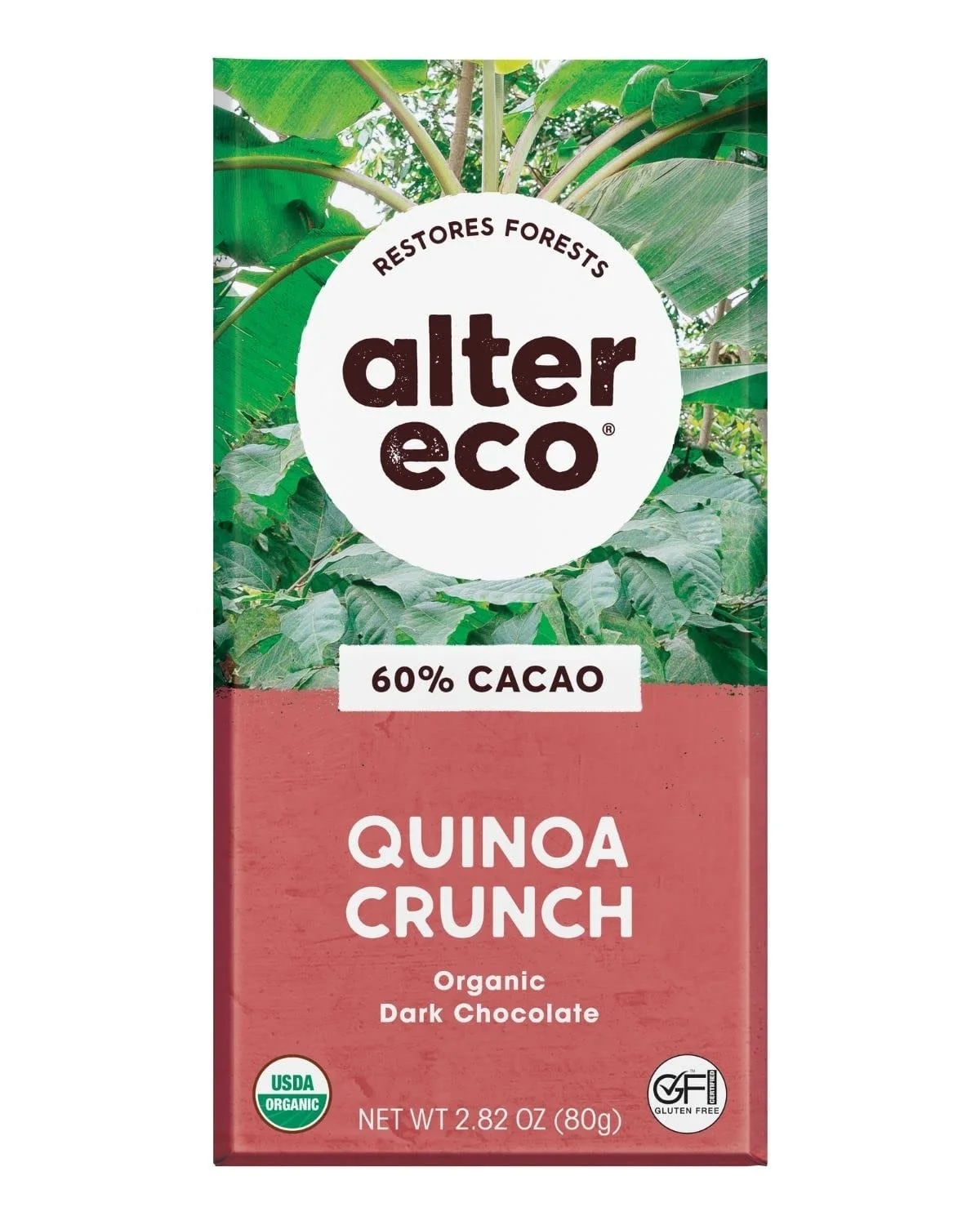 Alter Eco Organic Dark Chocolate Quinoa 2.82 oz Pack of 3