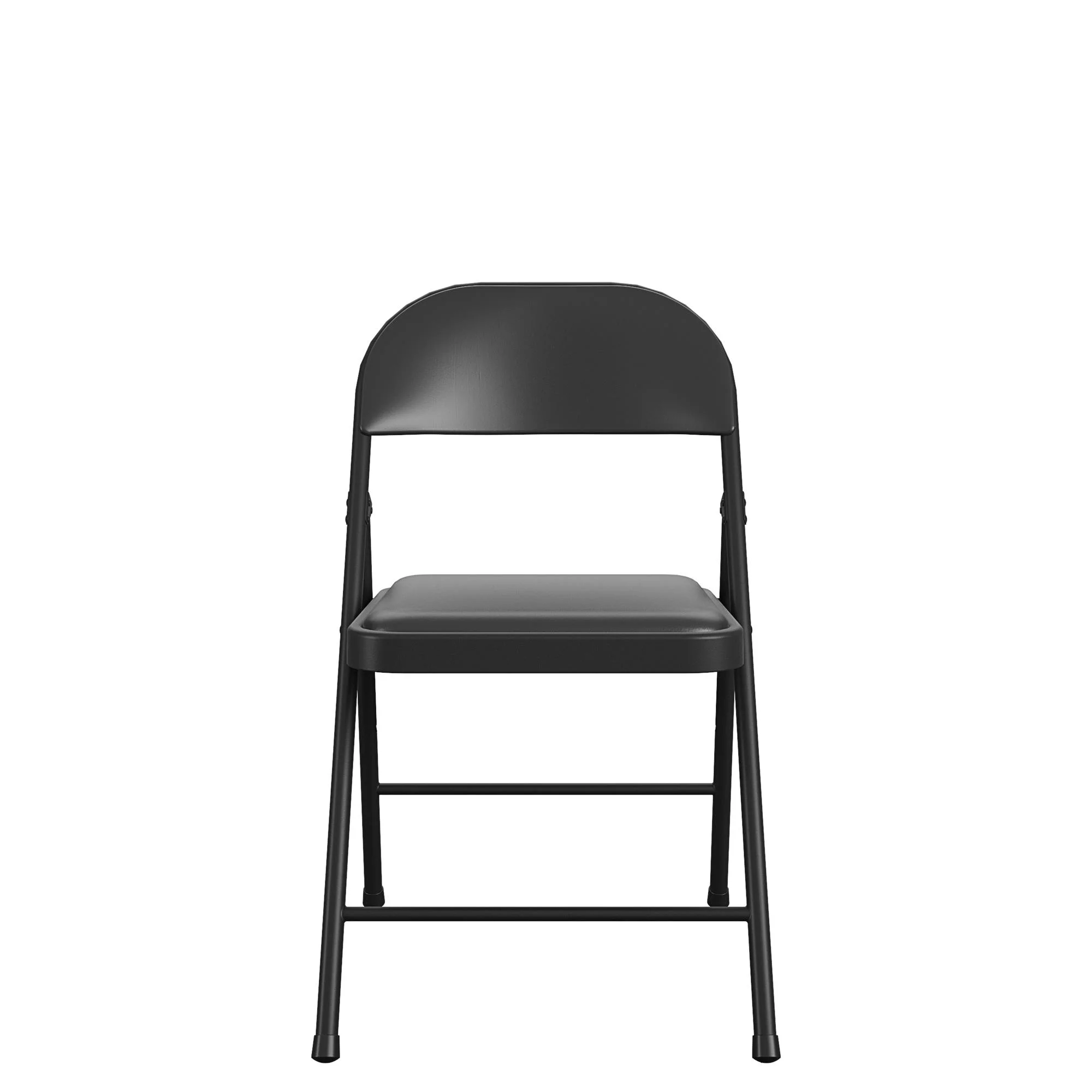 COSCO SmartFold Vinyl Folding Chair, 4-Pack, Black