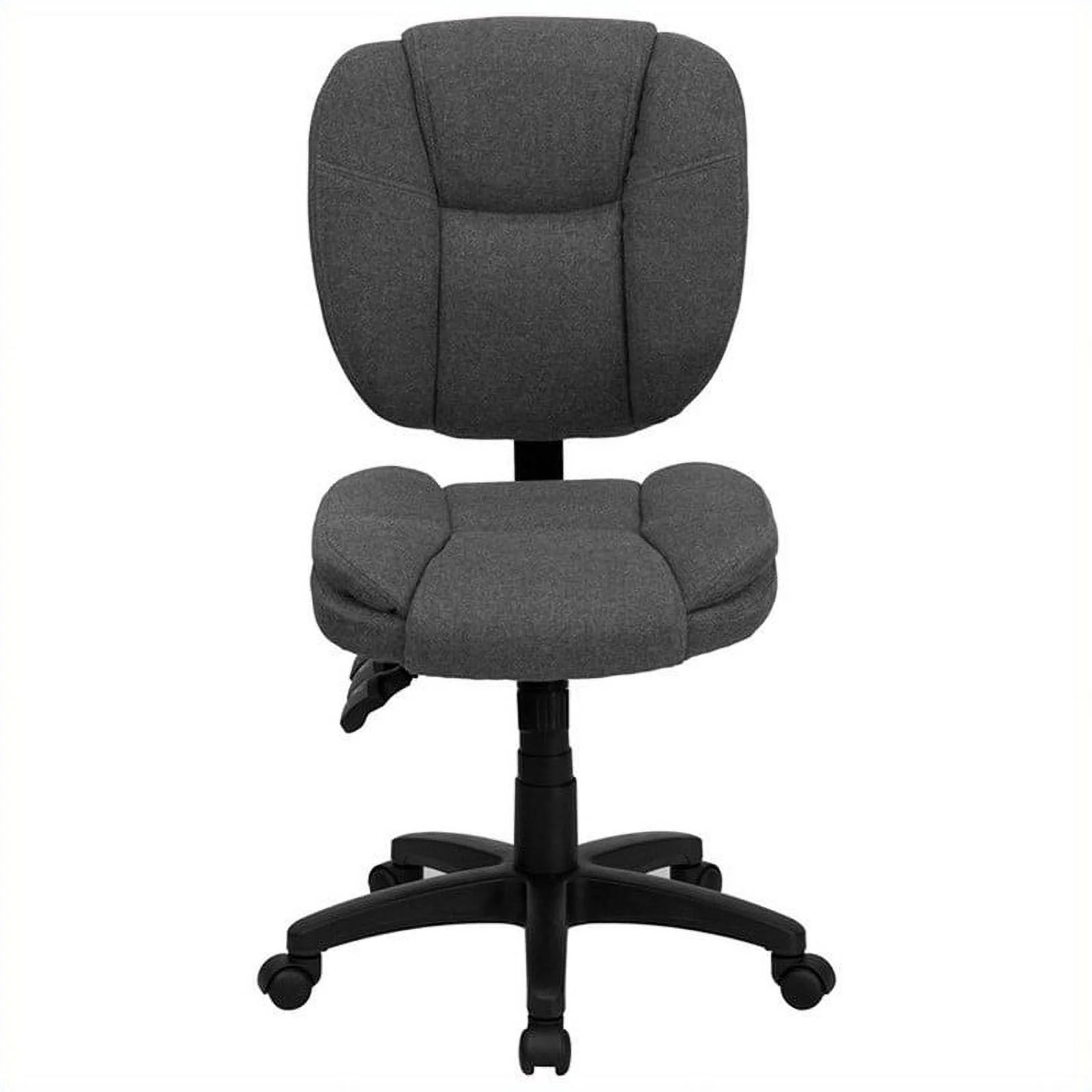 Pemberly Row Contemporary Mid Back Ergonomic Office Swivel Chair in Gray