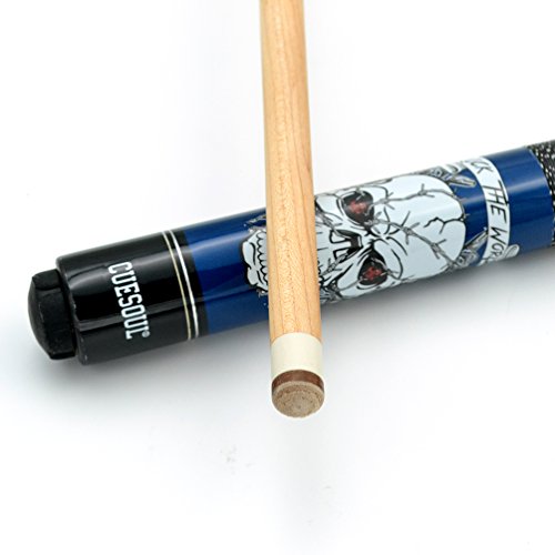 CUESOUL 58 inch 19/20/21 oz 1/2 Maple Pool Cue Stick Kit-Rockin Series