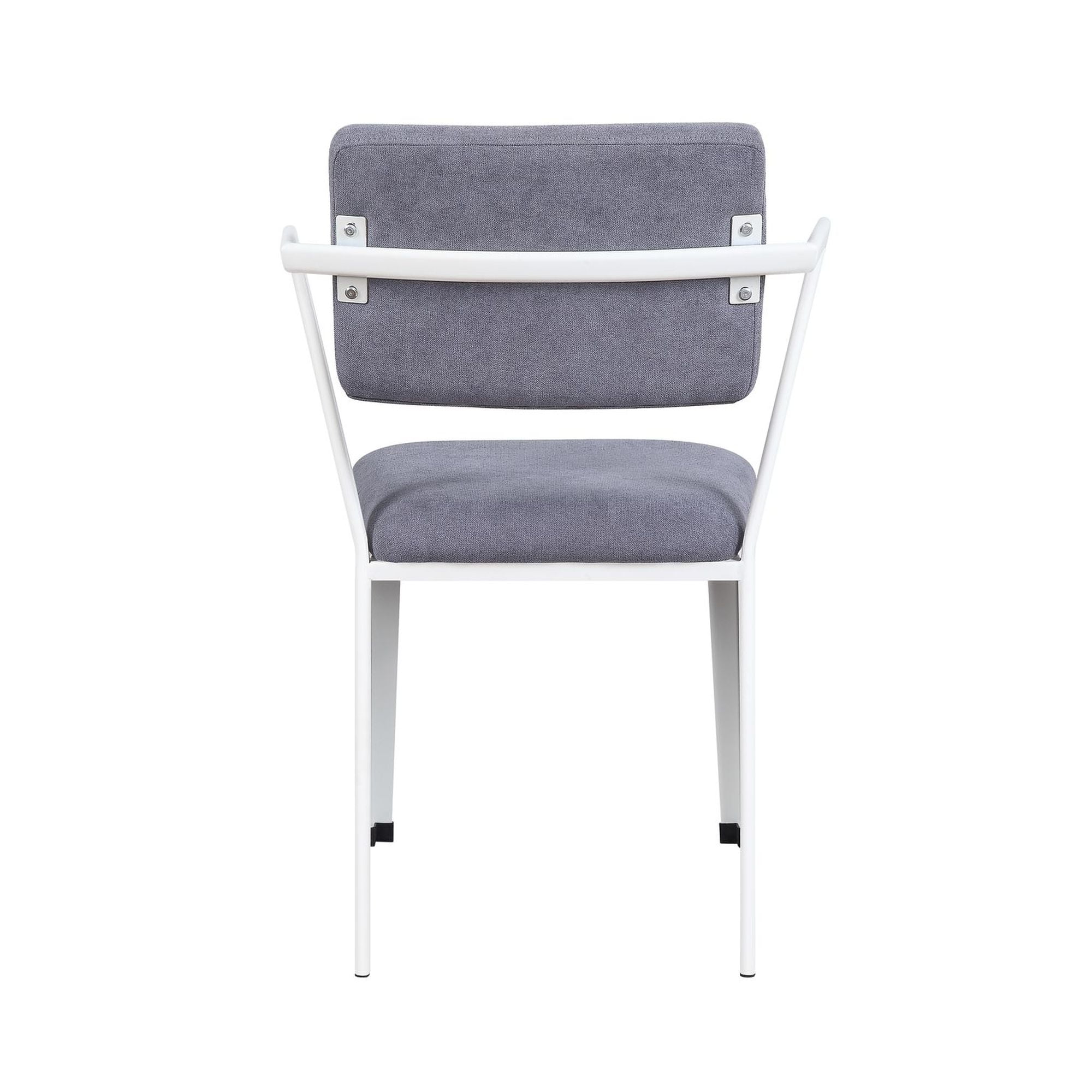 Miekor Furniture Cargo Chair, Gray Fabric & White
