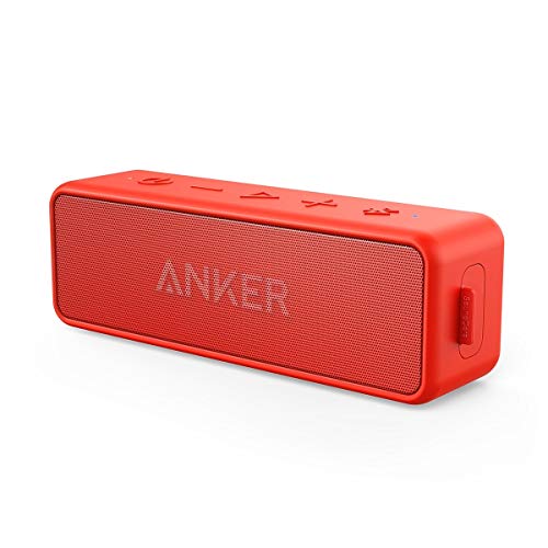 Anker Soundcore 2 Portable Bluetooth Speaker with Stereo Sound, Bluetooth 5, Bassup, IPX7 Waterproof, 24-Hour Playtime, Wireless Stereo Pairing, Speaker for Home, Outdoors, Travel