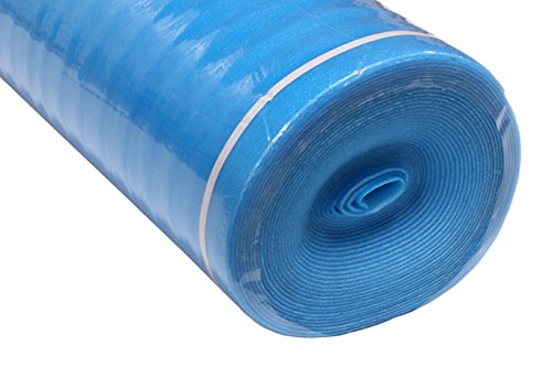 800SQFT AMERIQUE 1.5MM Premium Flooring Padding 3-in-1 Heavy Duty Foam Blue, 200SF/Roll, Pack of 2 Underlayment, with Tape & Vapor Barrier