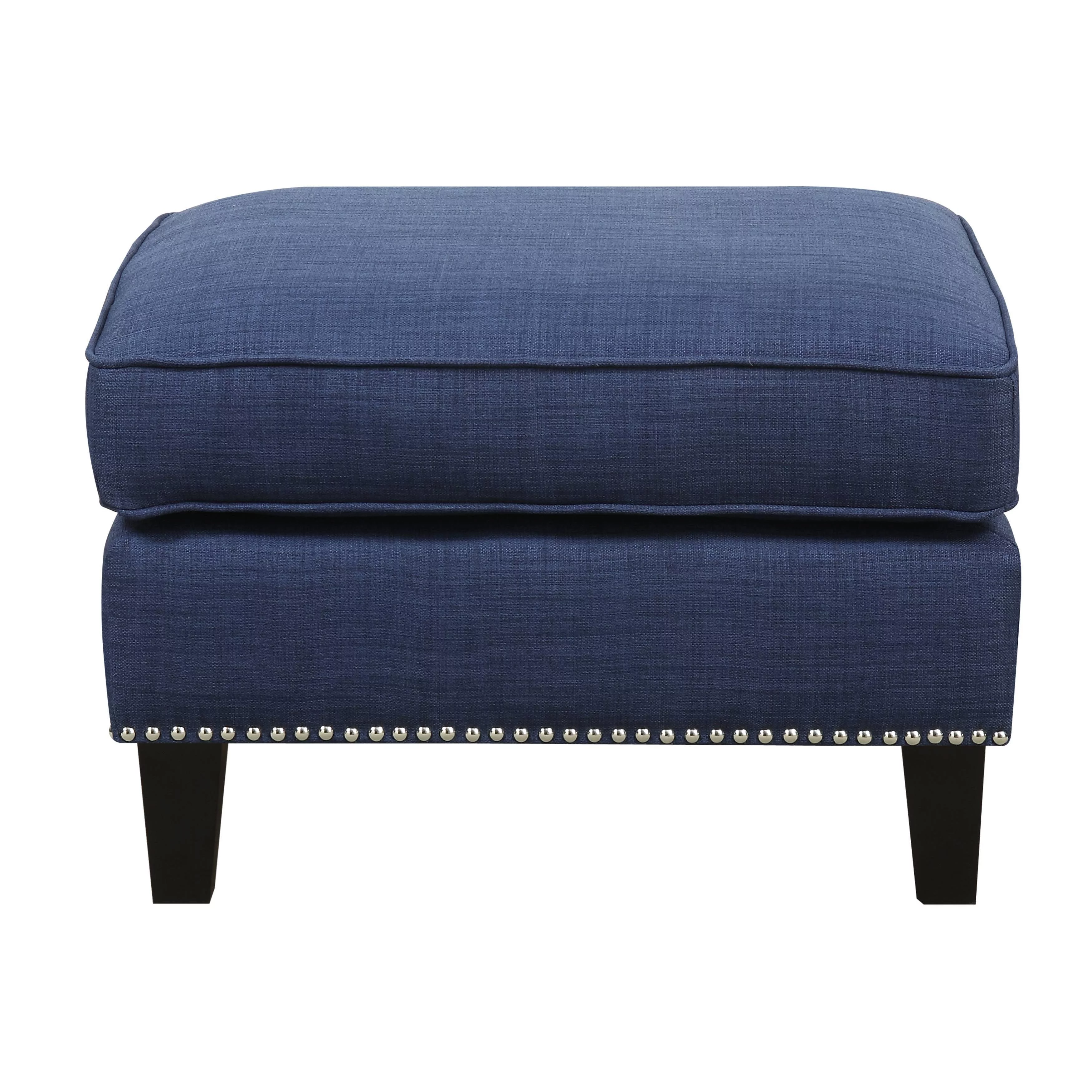 Clay Alder Home  Harrison Blue Ottoman