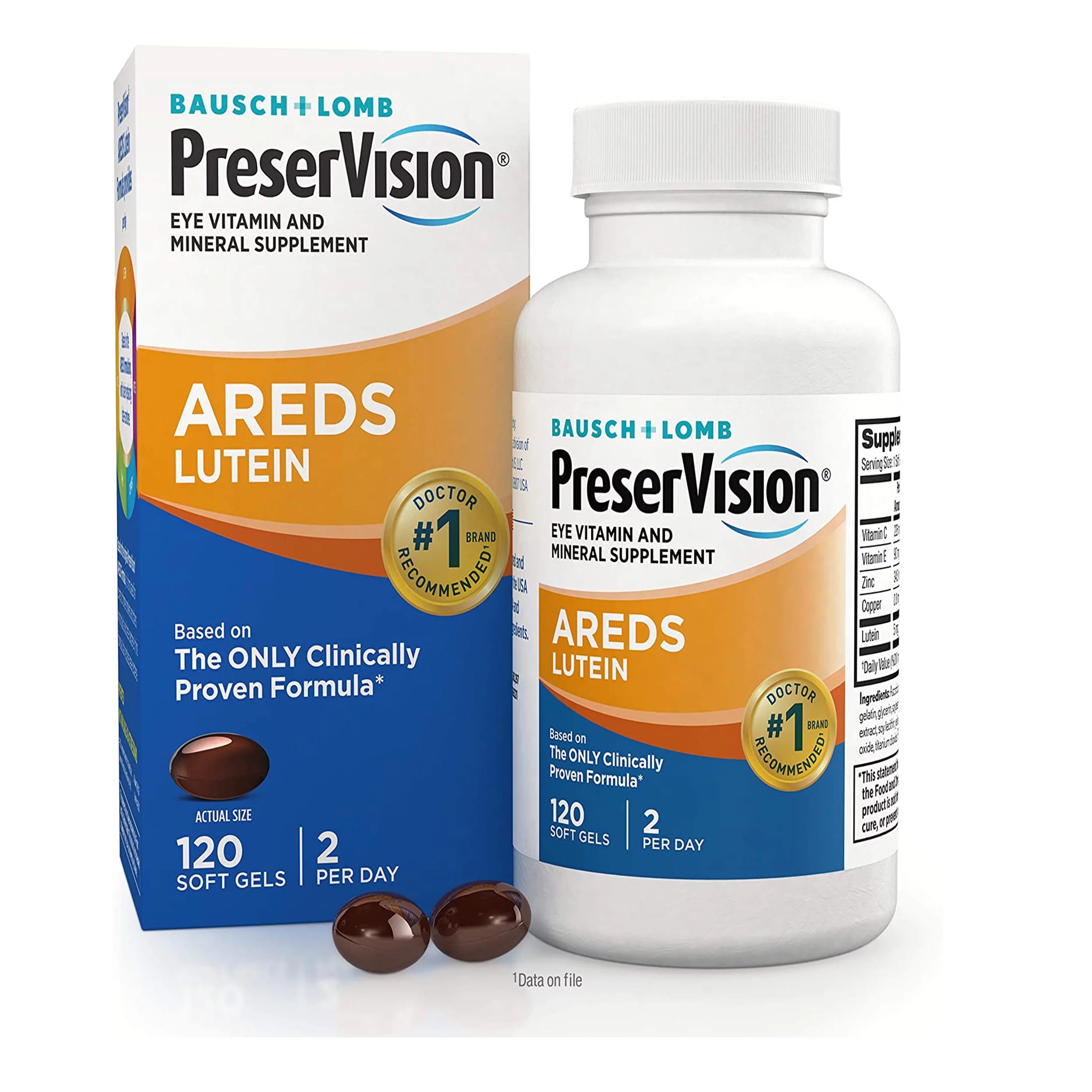 PreserVision Areds Vitamin/Mineral/Lutein Softgels, 120ct Each