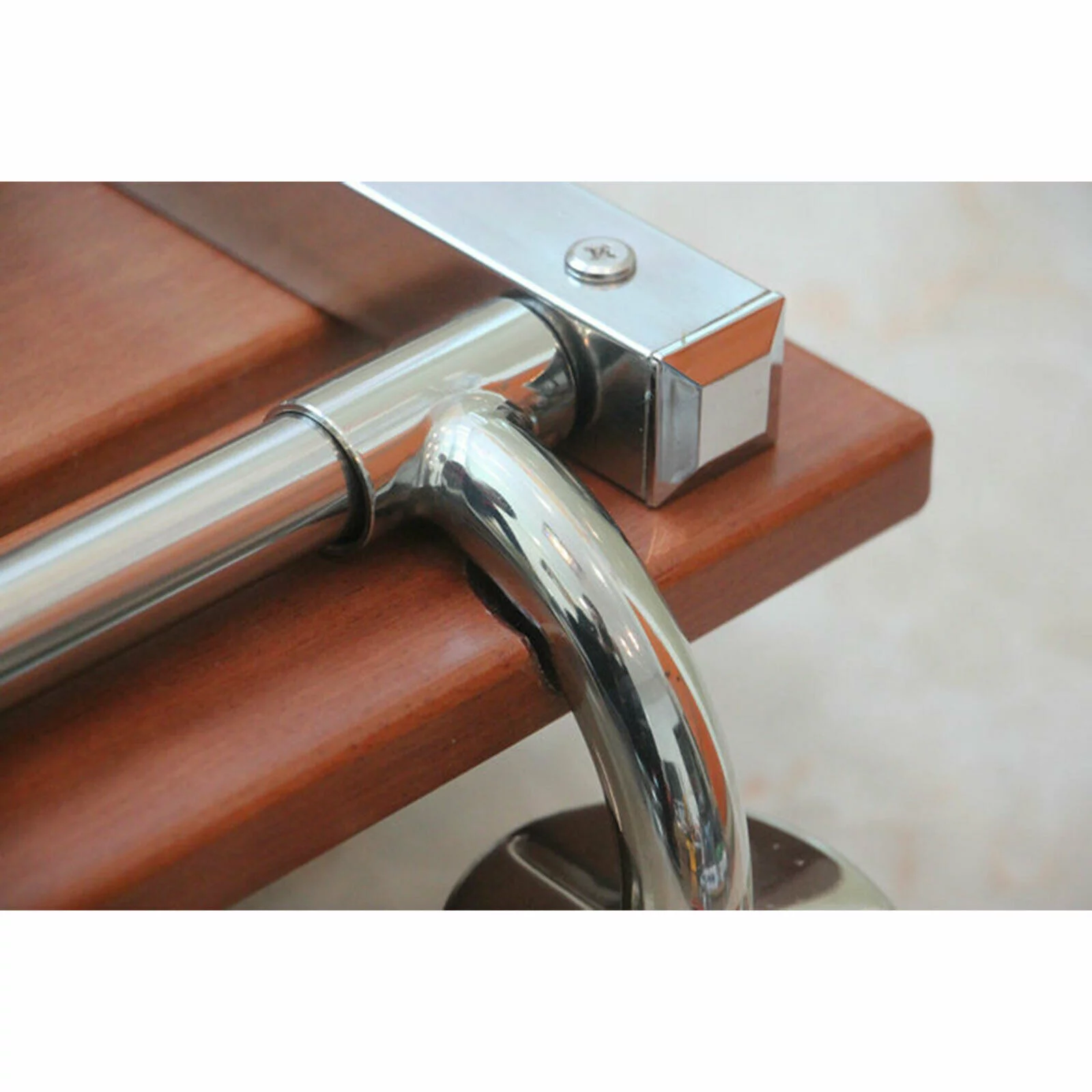 Folding Shower Seat Wall Mounted Wood Bathroom Chair Shower Spa Bench Seat Stool