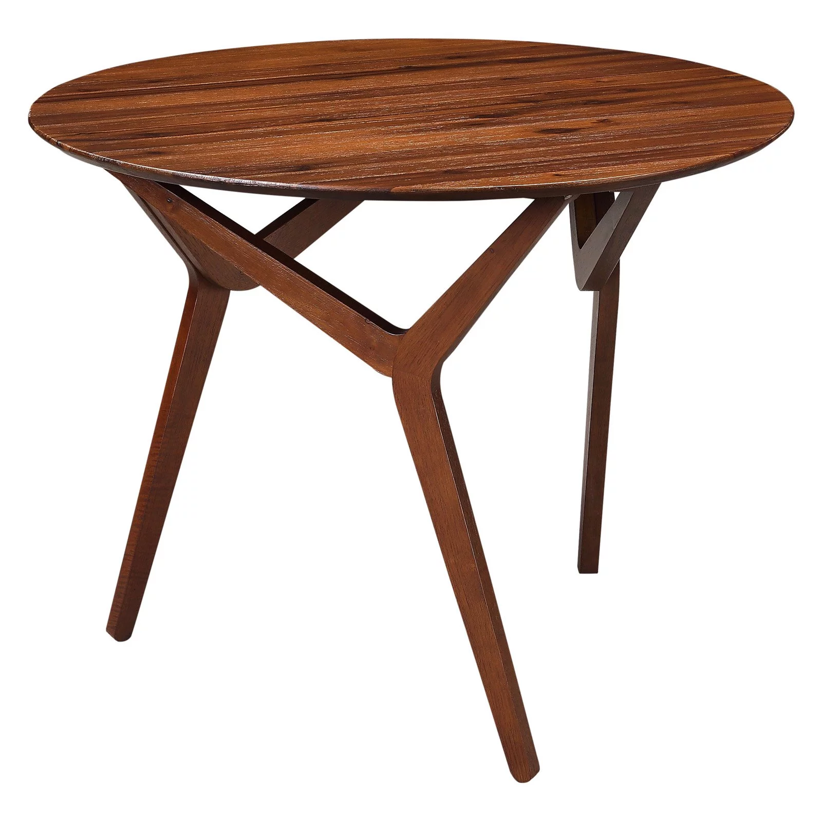 Boraam Sydney Adjustable Round Wood Dining/Coffee Height Table - Chestnut Wire-Brush Finish