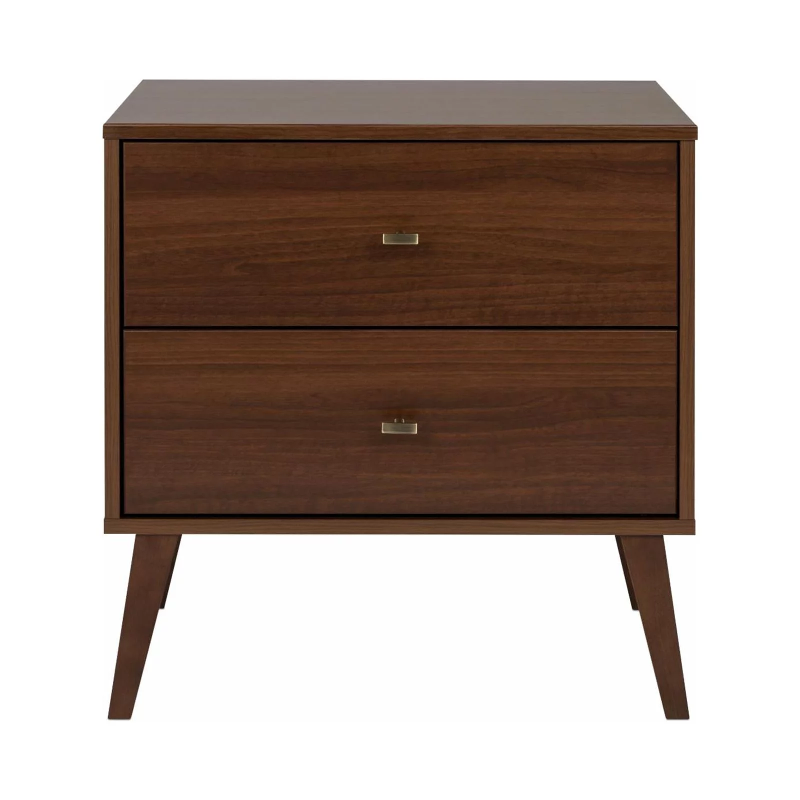Prepac Milo Mid-Century Modern 2-Drawer Nightstand, 16