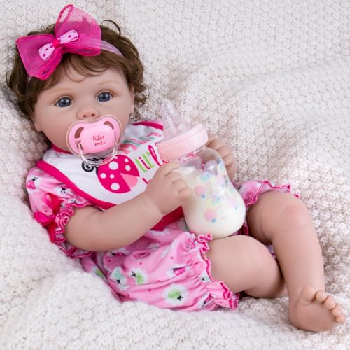 Aori Lifelike Reborn Baby Dolls - Realistic Baby Dolll 20 inch Real Life Girl Newborn Doll, Coming with Gift Box Set for Kids 3+