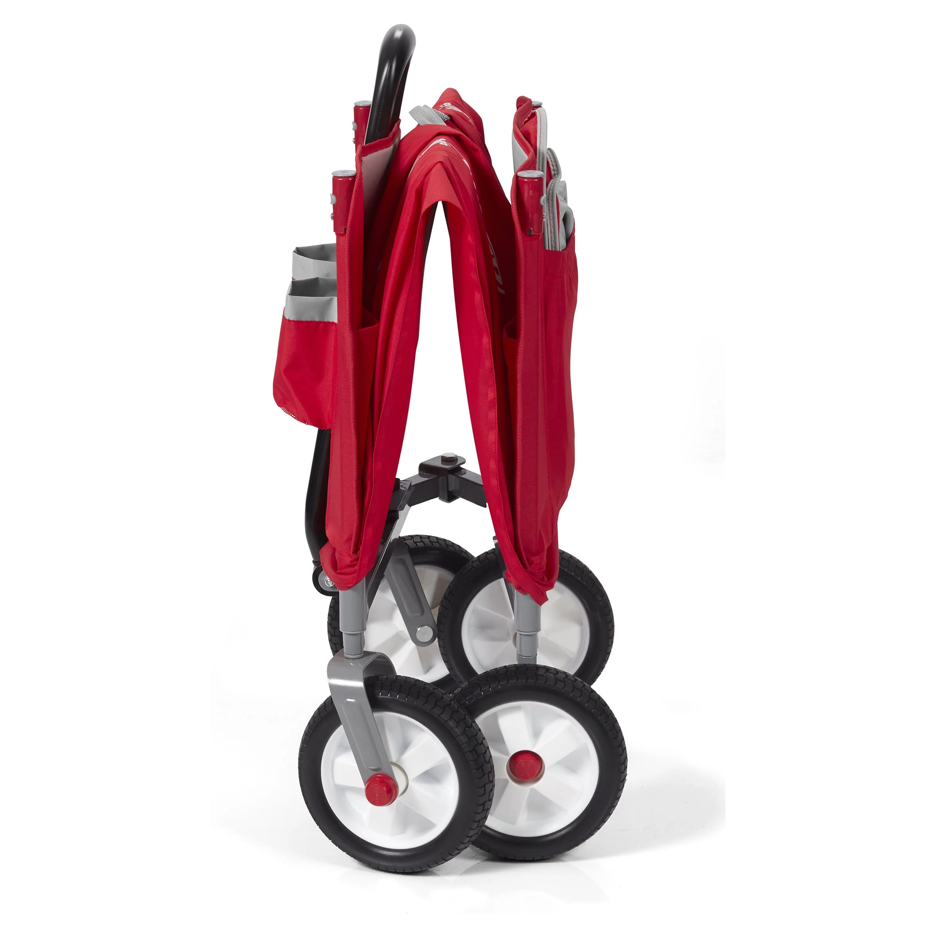 Radio Flyer, 3-in-1 off-Road EZ Folding Kids Wagon with Canopy, Puncture Proof Tires, Red