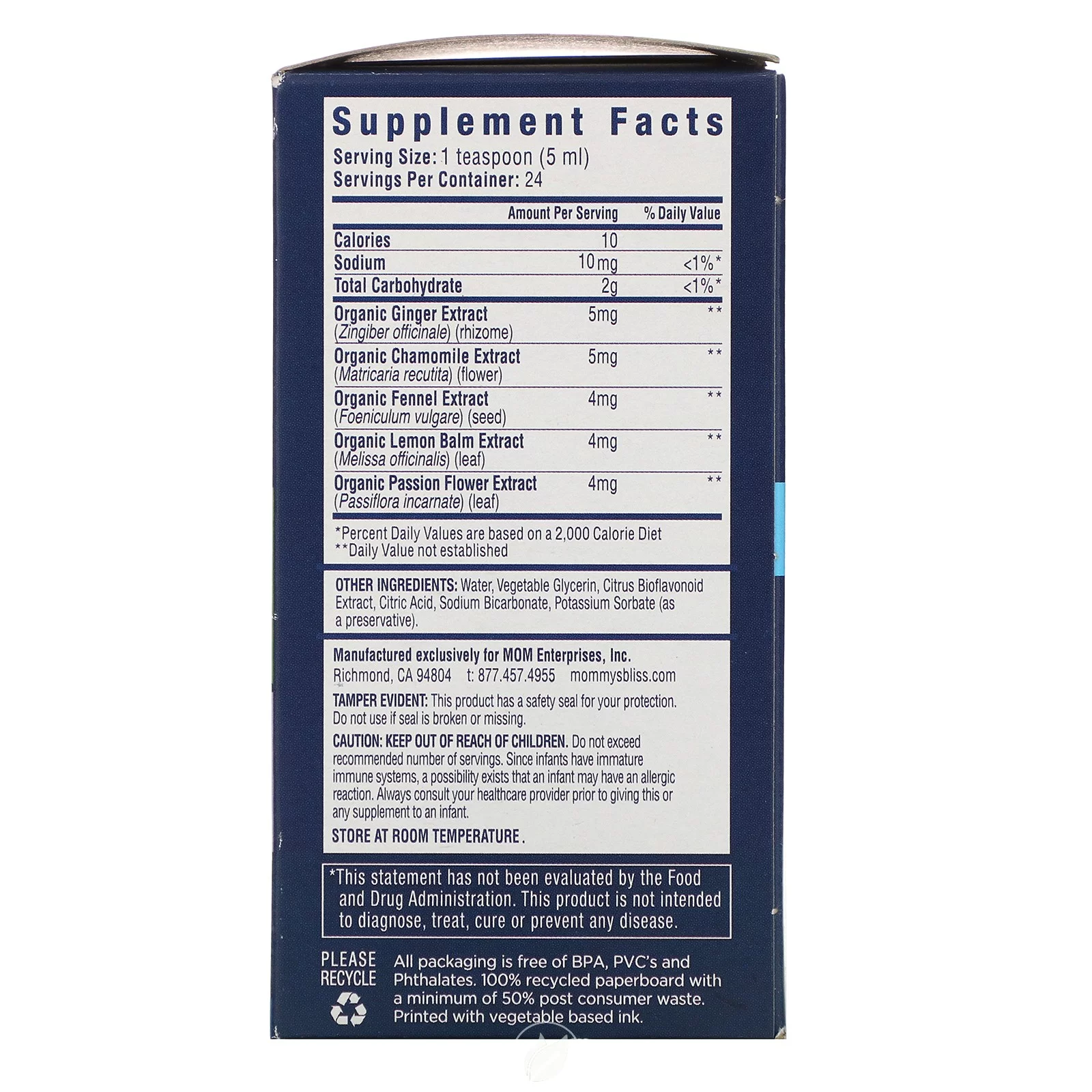 (3 Pack) Mommy's Bliss, Night Time, Gripe Water, 1 Month+, 4 fl oz (120 ml)