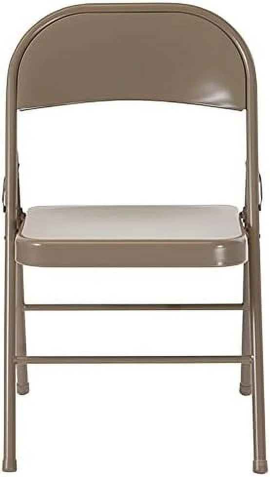 10 Pack Marvelius Double Braced Gray Metal Folding Chair