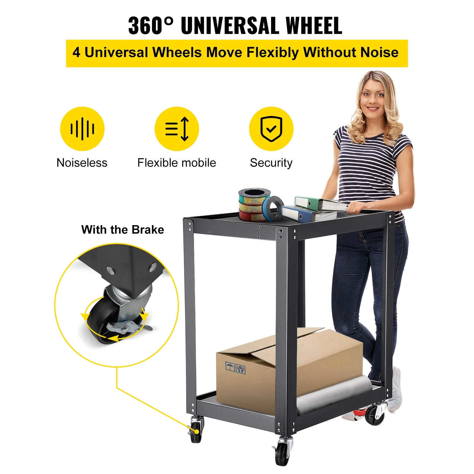 BENTISM AV Cart Steel Media Cart 26