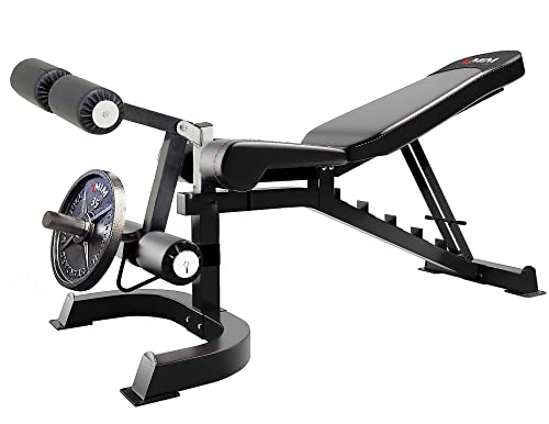 MiM USA Hercules EX Commercial All in One Gym Machine w/400 lb Weight Stack Jammer Arms Adj Bench Leg Press Leg Extension Arm Curl LAT Seat Complete Attachment