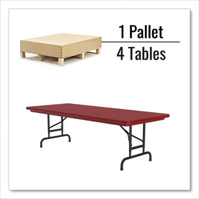 Adjustable Folding Tables, Rectangular, 72