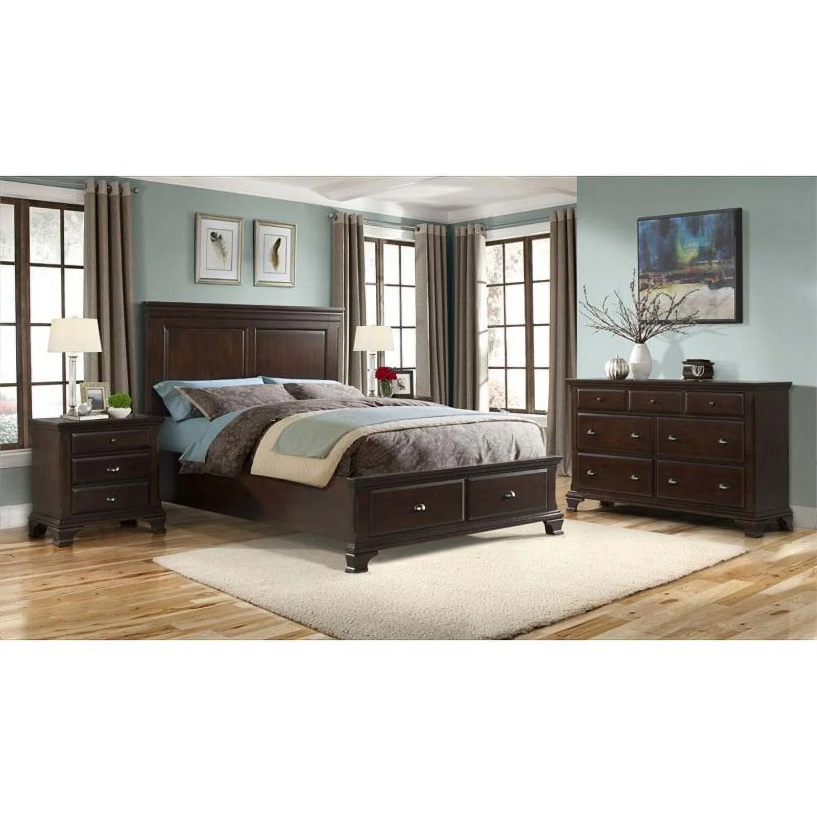 Bowery Hill 7 Drawer Dresser in Cherry
