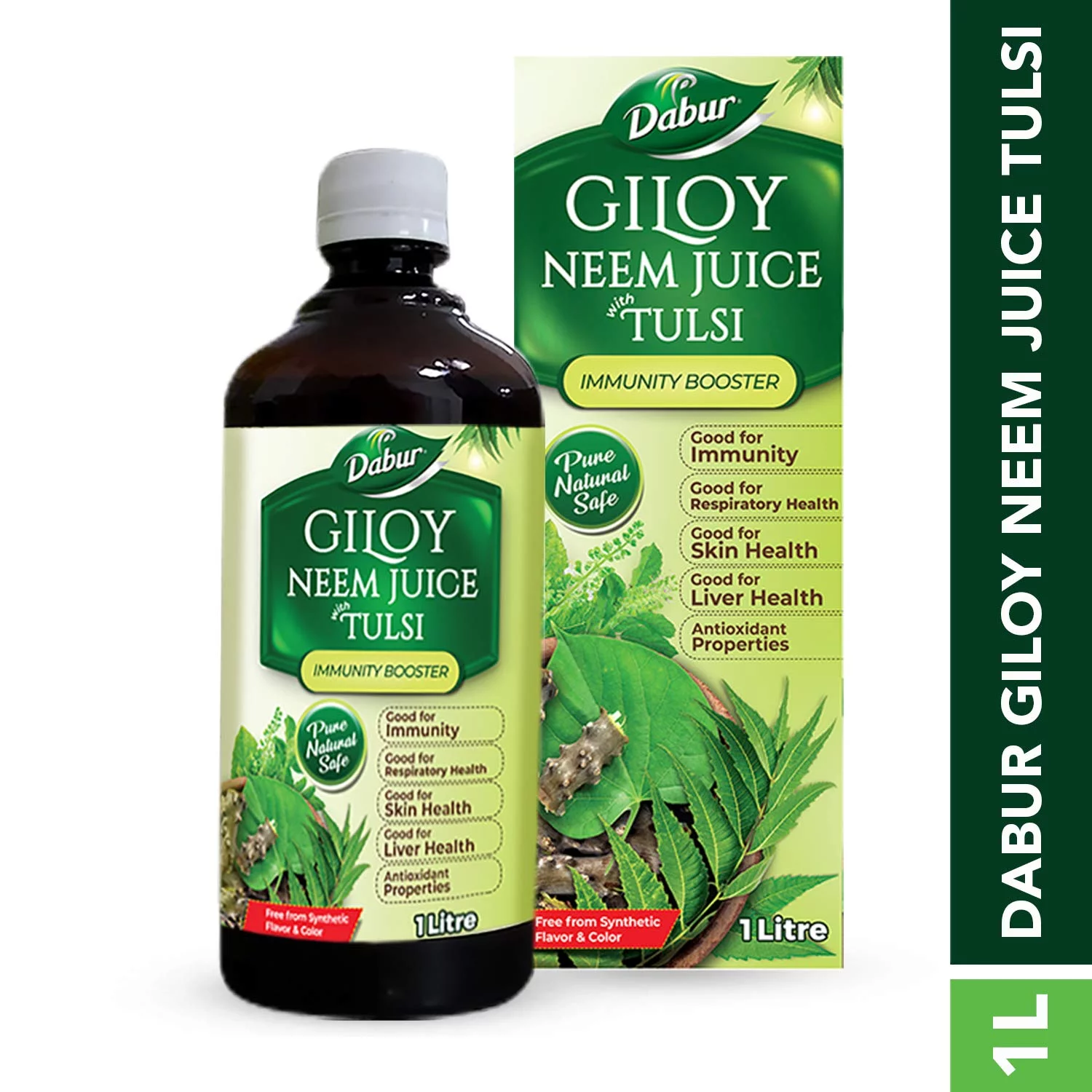 Dabur Giloy Neem Tulsi Juice: Benefit of 3-in-1 Immunity Boosters with the power, 1L