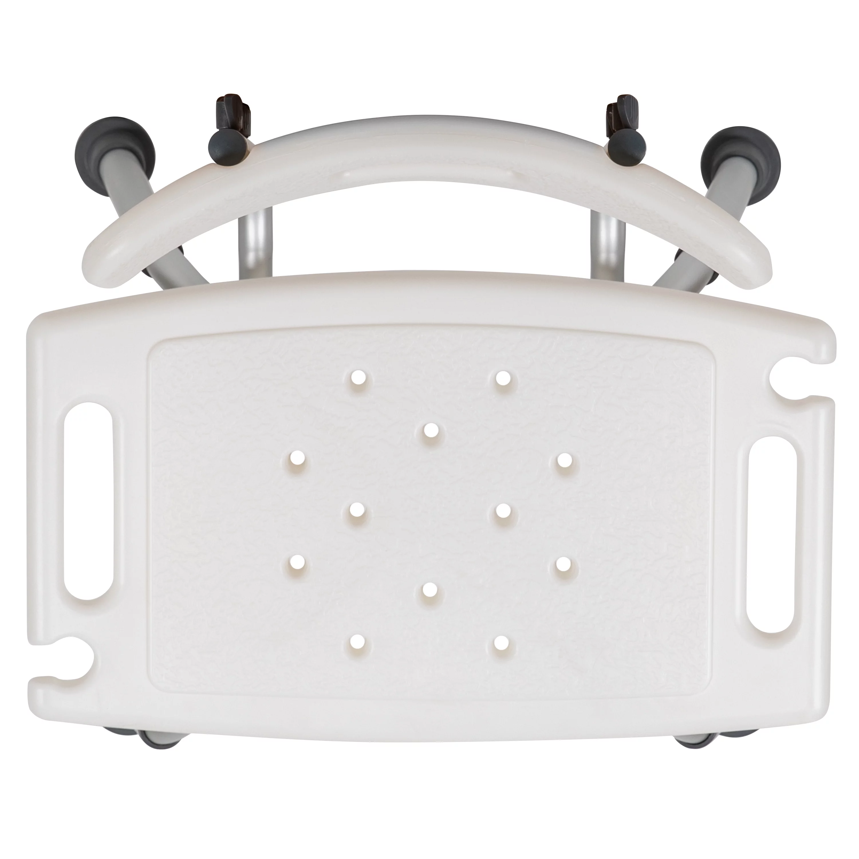 Emma + Oliver Tool-Free 300 Lb. Capacity, Adjustable White Bath & Shower Chair with Back