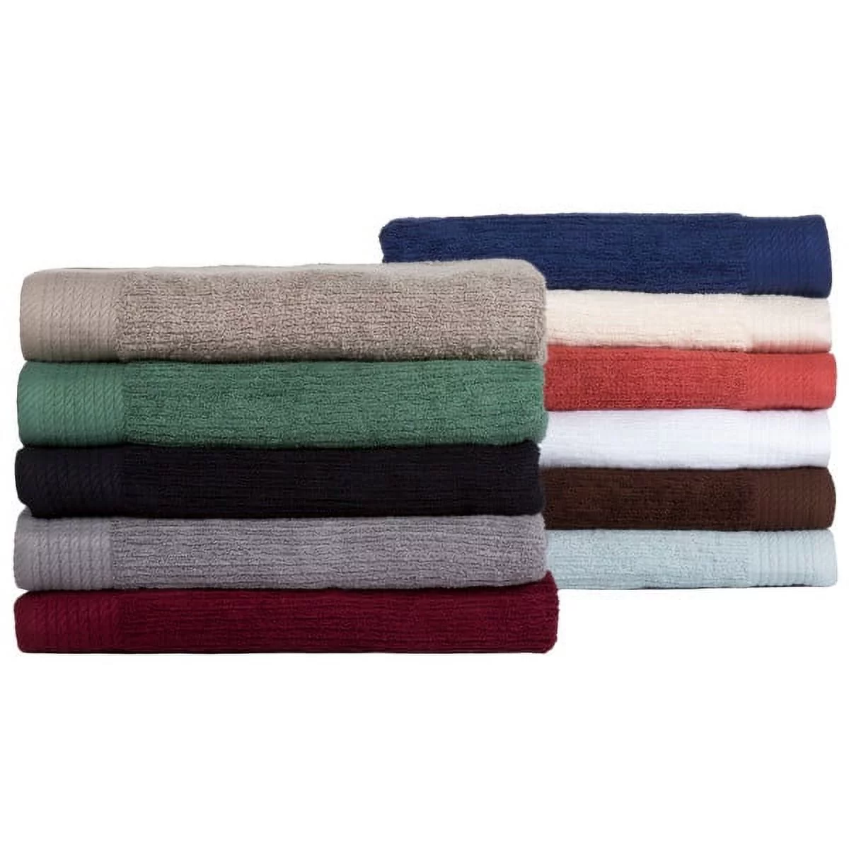 Lavish Home Ribbed Egyptian Cotton 10 Piece Towel Set