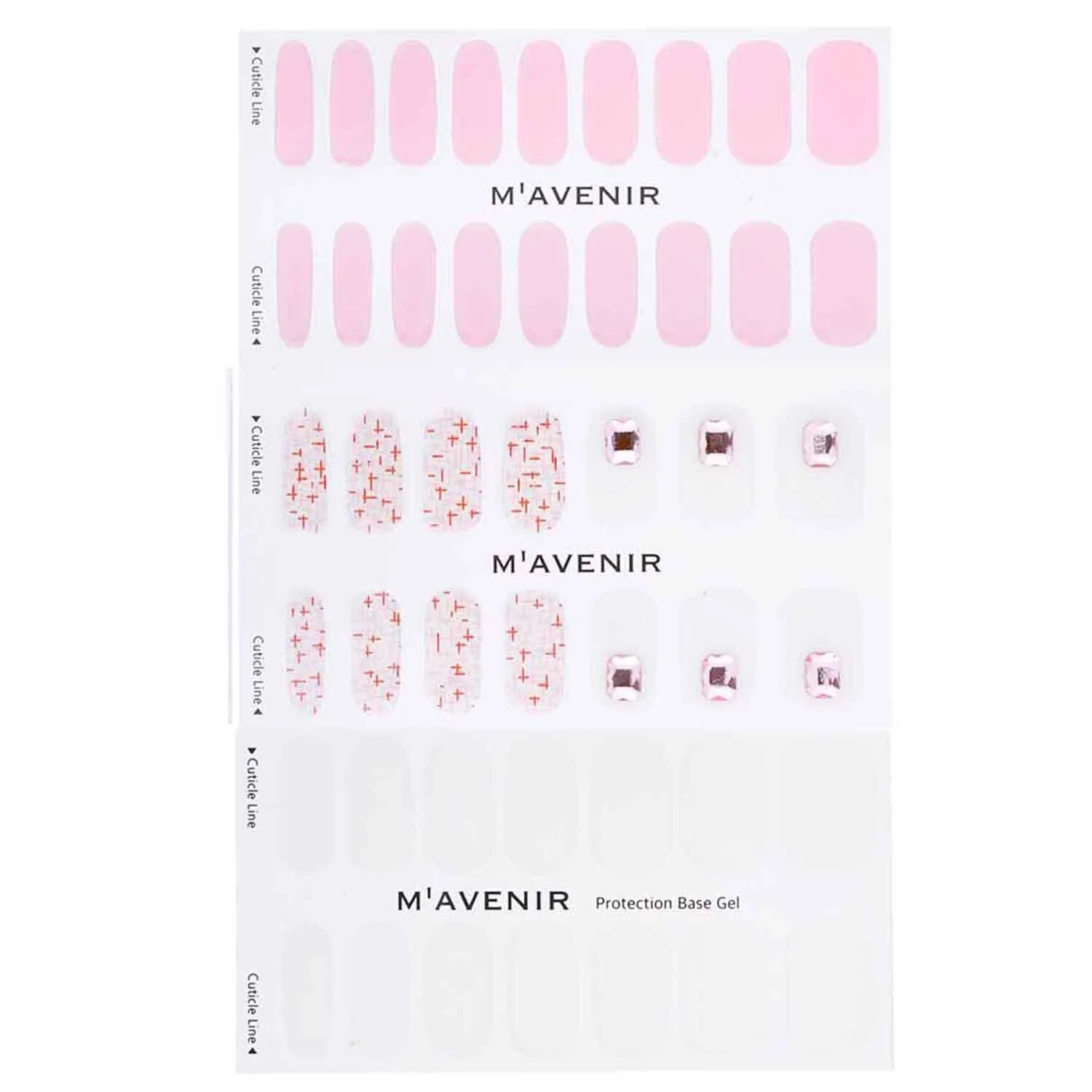 Mavenir Nail Sticker (Pink) - # Glass Soft Pink Nail  32pcs