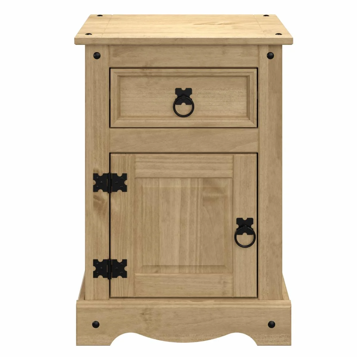Wood Nightstand 1 Door 1 Drawer Corona | Furniture Dash