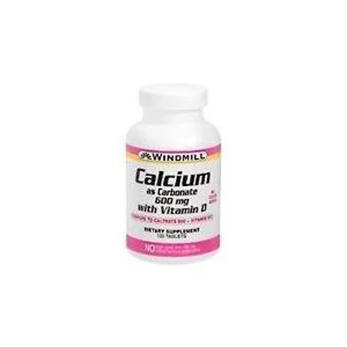 Windmill Calcium Carbonate 600Mg With Vitamin D Tablets - 120 Ea, 2 Pack