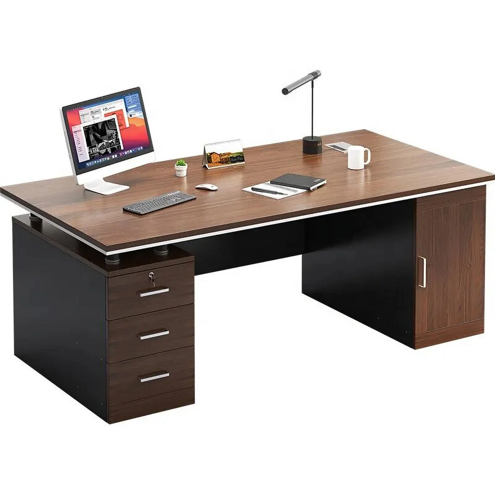 Home Office Computer Writing Desk PC Table With Drawers Study Desk