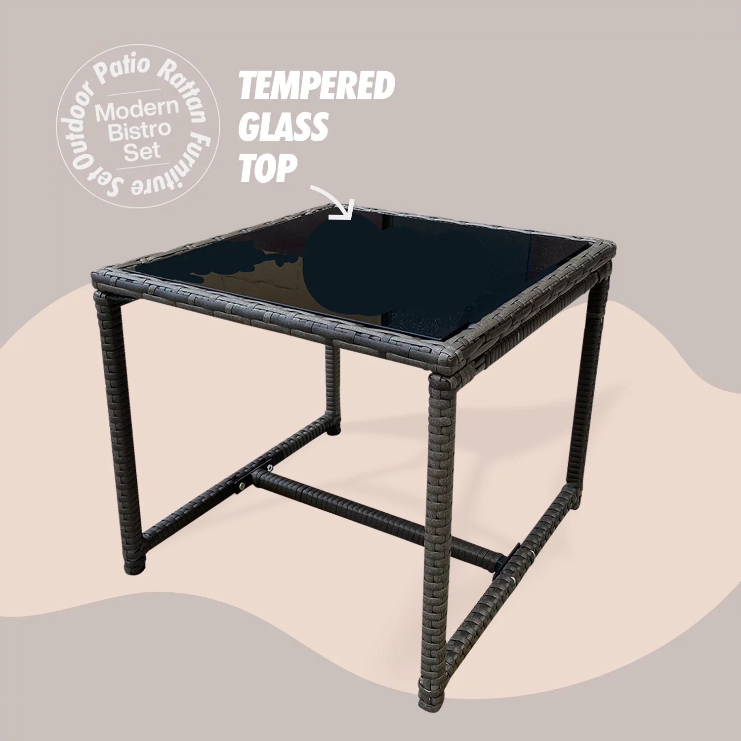 Avel 3-Piece Beautiful Bistro Rattan Furniture Set