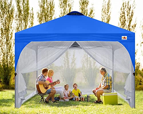 ABCCANOPY Pop Up Canopy - Outdoor Patio Portable Canopy Tent Heavy Duty for Backyard and Deck with 4 Sandbags(White, 10x10)