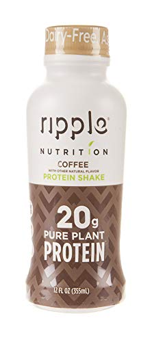 Ripple Vegan Protein Shake | Chocolate | 20g Nutritious Plant Based Pea Protein | Shelf Stable | No GMOs, Soy, Nut, Gluten, Lactose | 12 Oz, 12 Pack