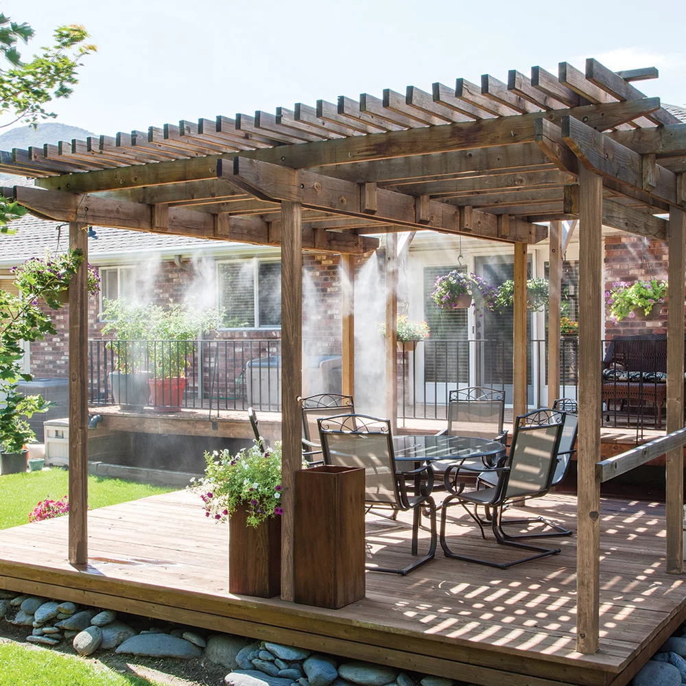 Orbit, Model #20030, Basic Preassembled Outdoor Mist Cooling System Kit, Ready to Install, 12' Assembled, 1 lb., Tan