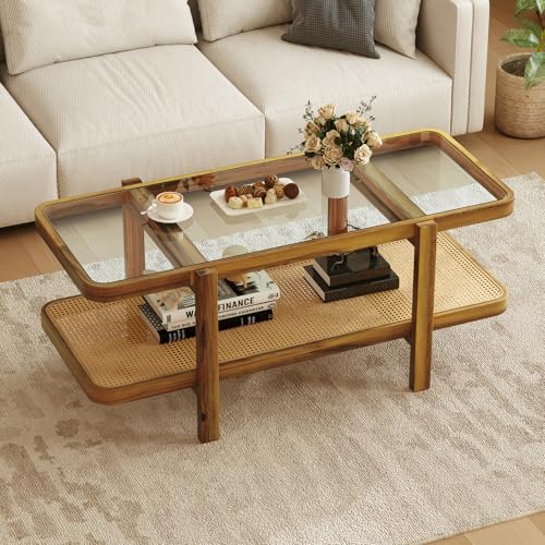 Giantex Rattan Coffee Table, 47.5