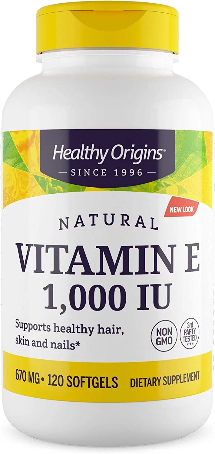 Healthy Origins Natural Vitamin E 670 mg (1,000 Iu) 120 Sgels