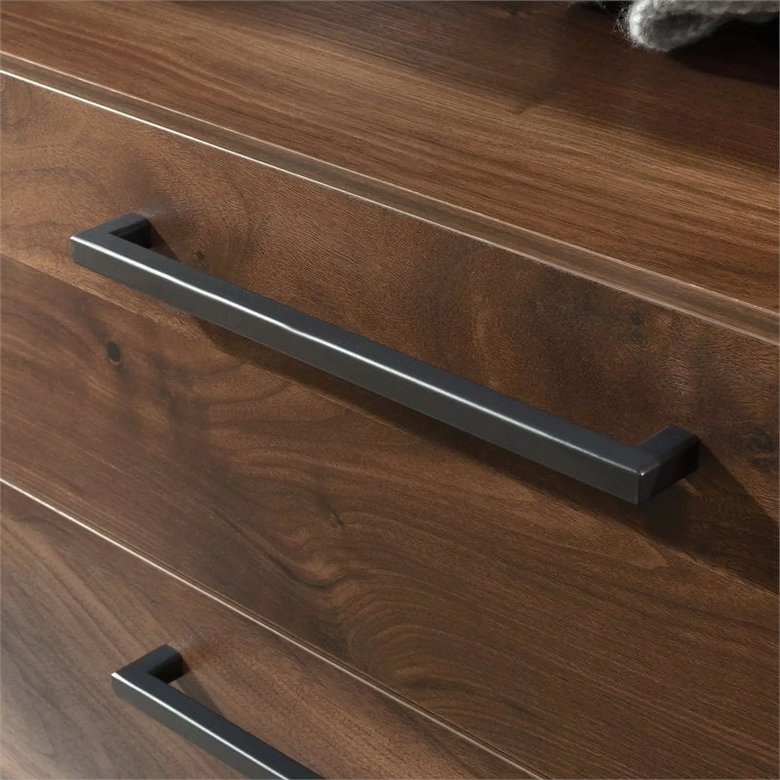 Sauder Nova Loft Open Wardrobe with Drawers, Grand Walnut Finish