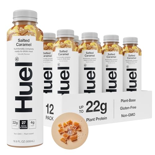 Huel Ready-to-Drink | Chocolate Meal Replacement Drink | High Protein Drink | Nutritionally Complete, Low Sugar, High Fiber, Plant Based, Vegan, Healthy | 20g Protein Per Bottle | 16.9 Fl Oz (12 Pack)