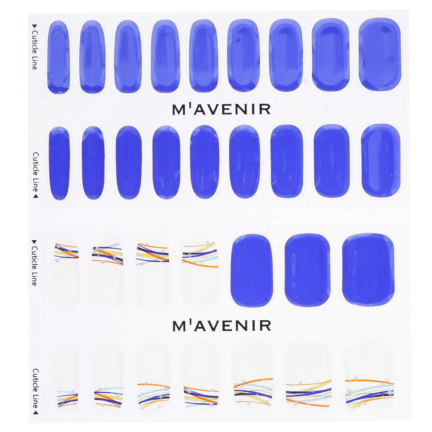 Mavenir Nail Sticker (Blue) - # Romantic Snow Night Pedi  36pcs