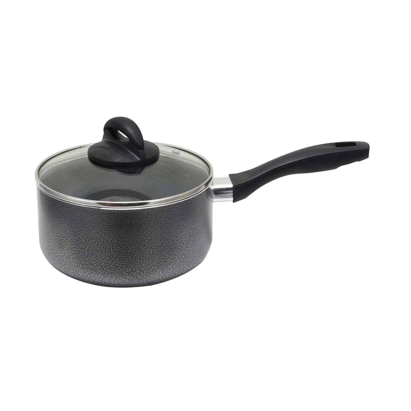 Oster 2.5 Quart Aluminum Sauce Pan with Lid in Ash