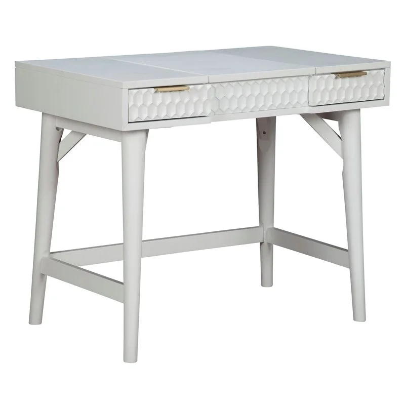 Home Square 4 Piece Set with Nightstand Standard King Headboard & Bedroom Vanity