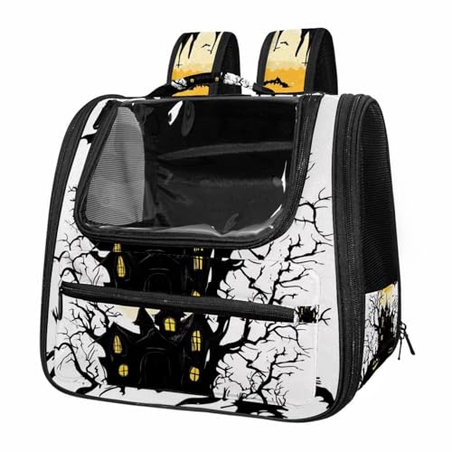 Halloween Pet Carrier Airline Approved Soft Sided Portable Cozy Travel Pet Bag, Car Seat Safe Carrier for Cats and Dogs