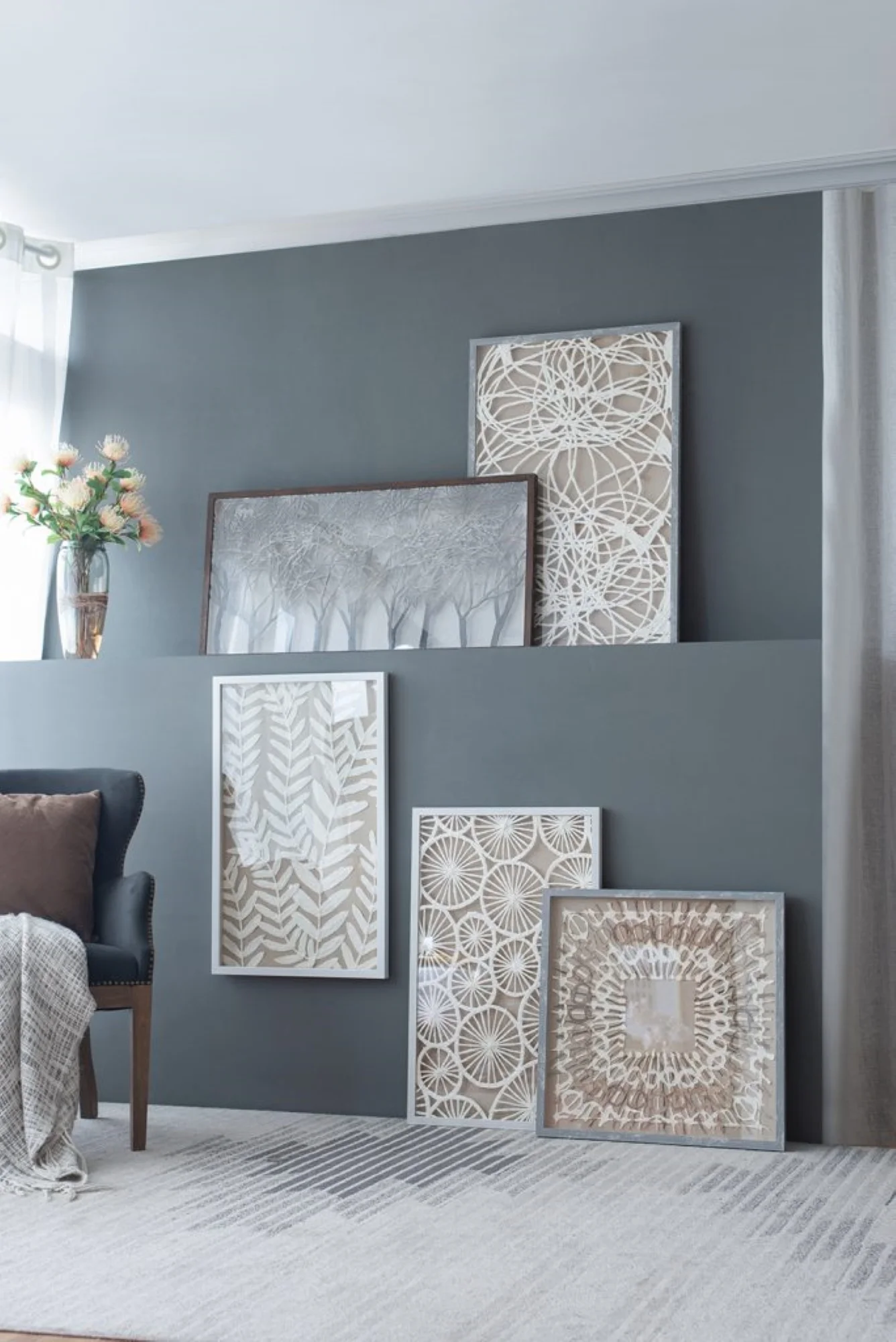 CC Home Furnishings Lucinda Shadow Box Framed Wall Art - 23.5