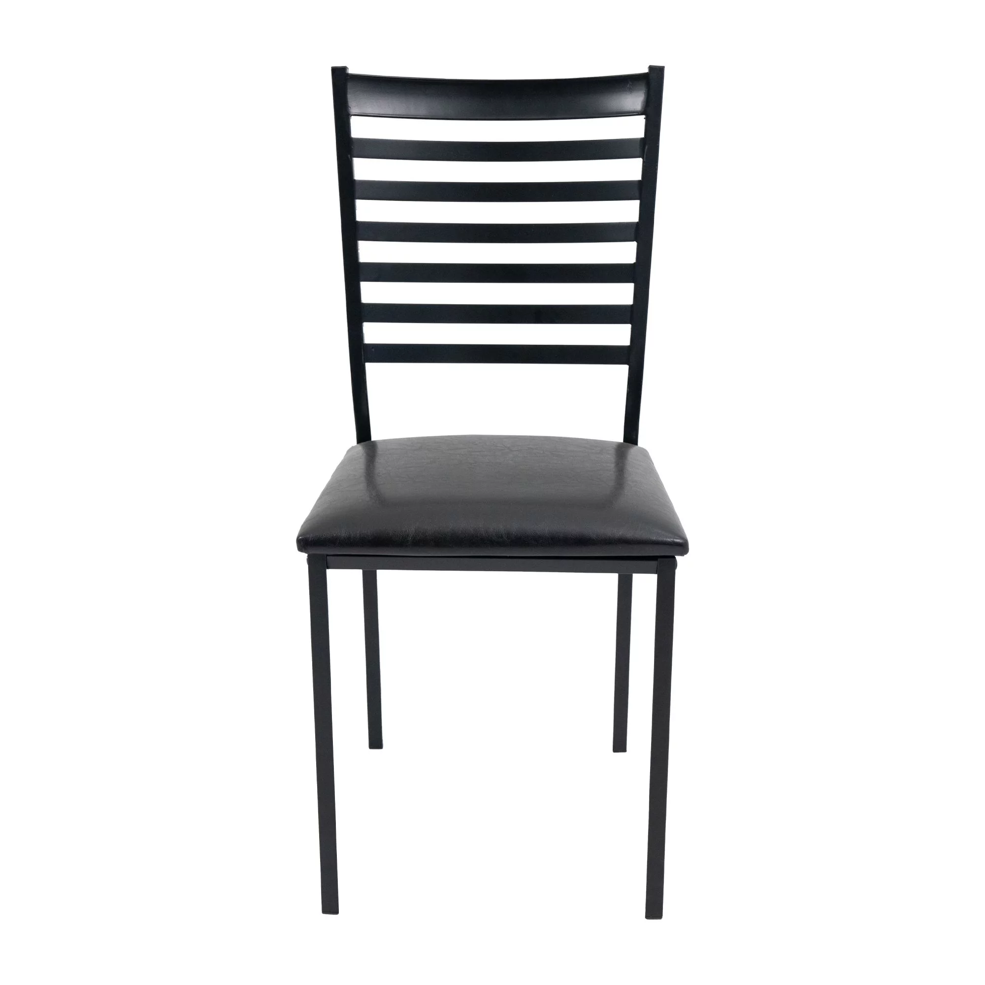 5 Piece Dining Table Set Kitchen 1 Table and 4 Upholstered Chairs Metal Frame Tempered Glass Top Black